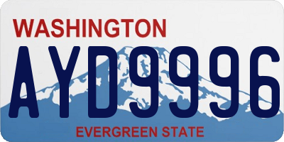 WA license plate AYD9996