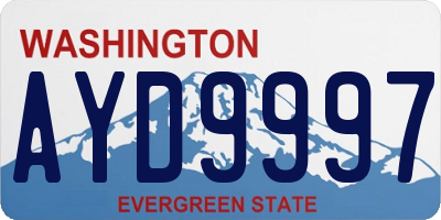 WA license plate AYD9997