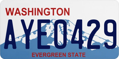 WA license plate AYE0429
