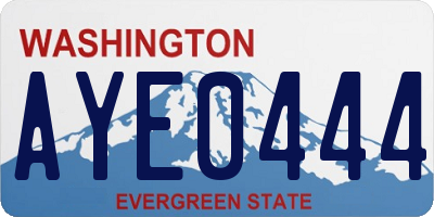 WA license plate AYE0444