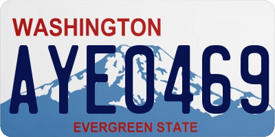 WA license plate AYE0469