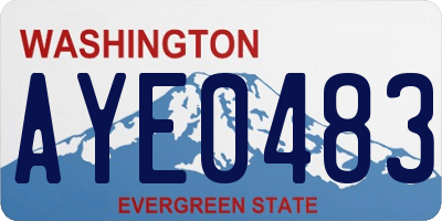 WA license plate AYE0483