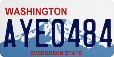 WA license plate AYE0484
