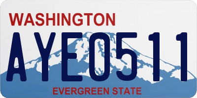 WA license plate AYE0511