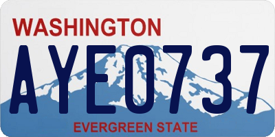 WA license plate AYE0737