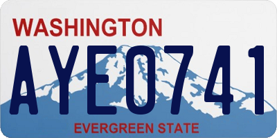 WA license plate AYE0741
