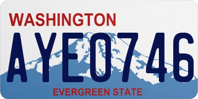 WA license plate AYE0746