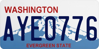 WA license plate AYE0776