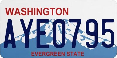 WA license plate AYE0795
