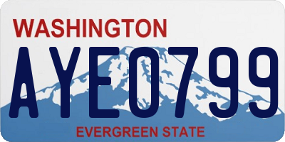 WA license plate AYE0799