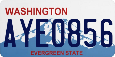 WA license plate AYE0856