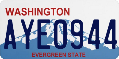 WA license plate AYE0944