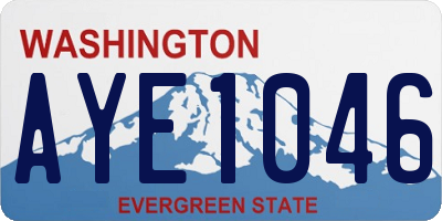 WA license plate AYE1046