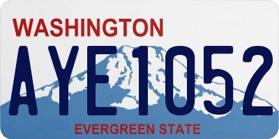 WA license plate AYE1052