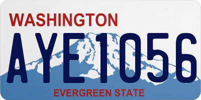 WA license plate AYE1056