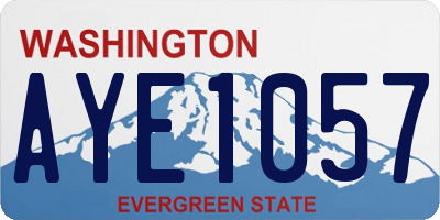 WA license plate AYE1057