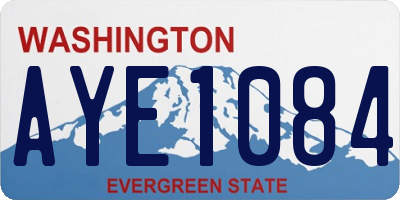 WA license plate AYE1084