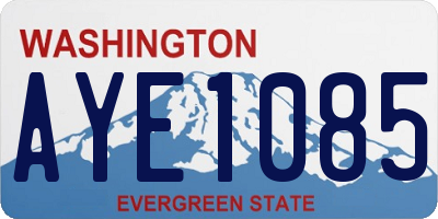 WA license plate AYE1085