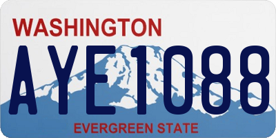 WA license plate AYE1088