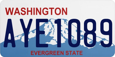 WA license plate AYE1089