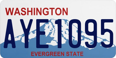 WA license plate AYE1095