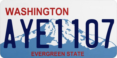 WA license plate AYE1107