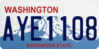 WA license plate AYE1108