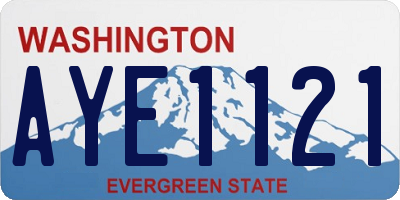 WA license plate AYE1121
