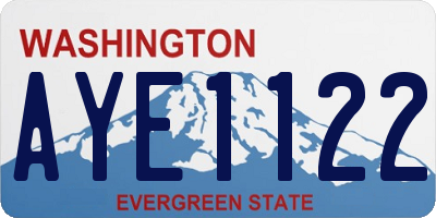 WA license plate AYE1122