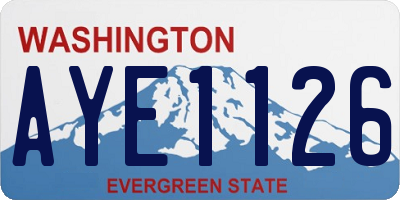 WA license plate AYE1126