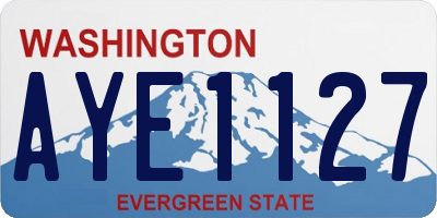 WA license plate AYE1127
