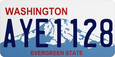 WA license plate AYE1128