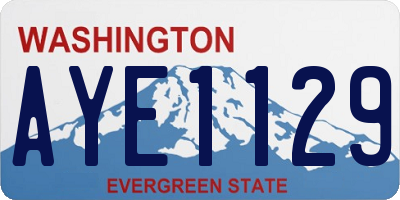 WA license plate AYE1129