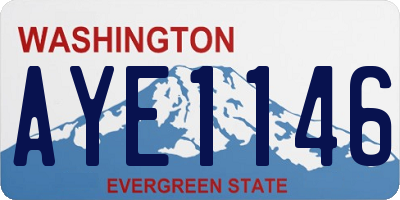 WA license plate AYE1146