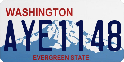WA license plate AYE1148
