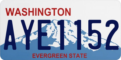 WA license plate AYE1152
