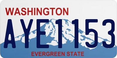 WA license plate AYE1153