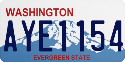 WA license plate AYE1154