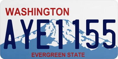 WA license plate AYE1155