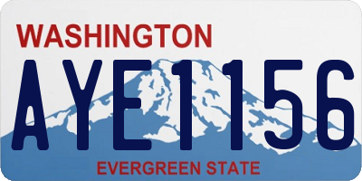 WA license plate AYE1156