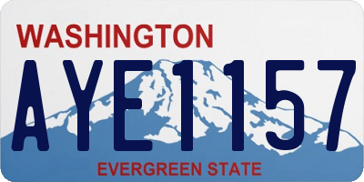 WA license plate AYE1157