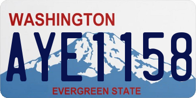 WA license plate AYE1158