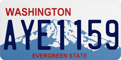 WA license plate AYE1159