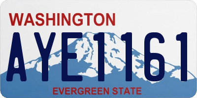 WA license plate AYE1161