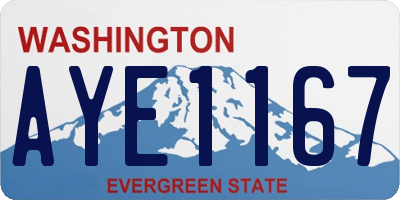 WA license plate AYE1167