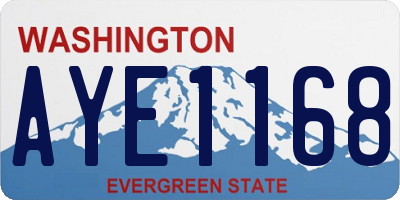 WA license plate AYE1168