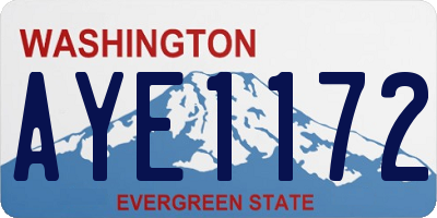 WA license plate AYE1172