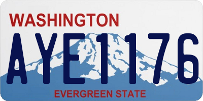 WA license plate AYE1176