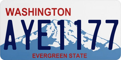WA license plate AYE1177
