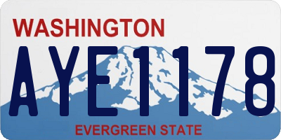 WA license plate AYE1178